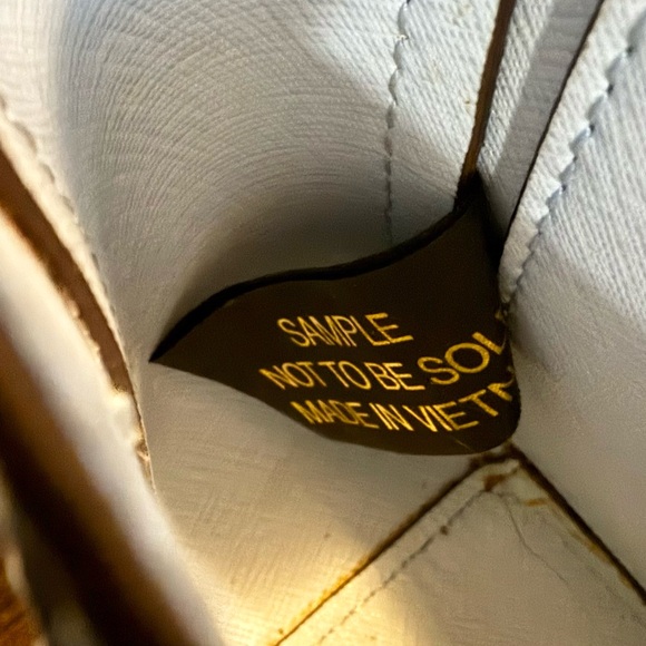 Michael Kors SAMPLE Greenwich Small Crossbody Bag in 2-Tone Blue Leather - Picture 8 of 9